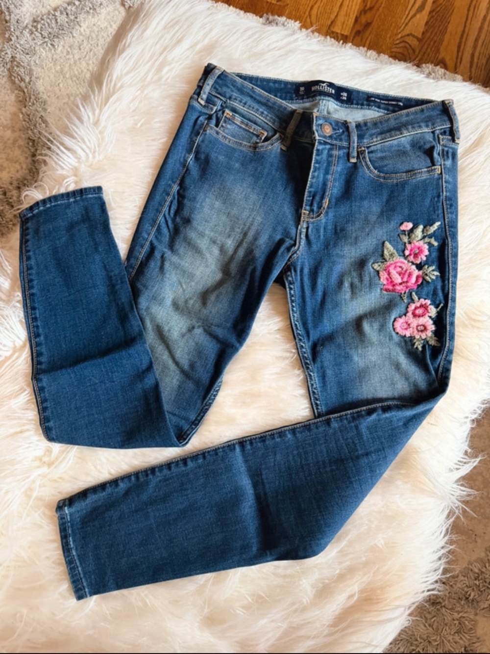 Floral jeans